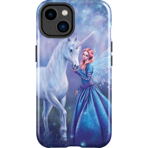 Rhiannon Fairy and Unicorn by Rachel Anderson iPhone 15 Impact Case